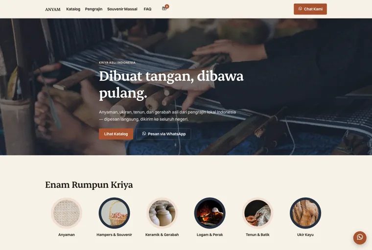 Buka demo hidup template Kerajinan & Oleh-oleh